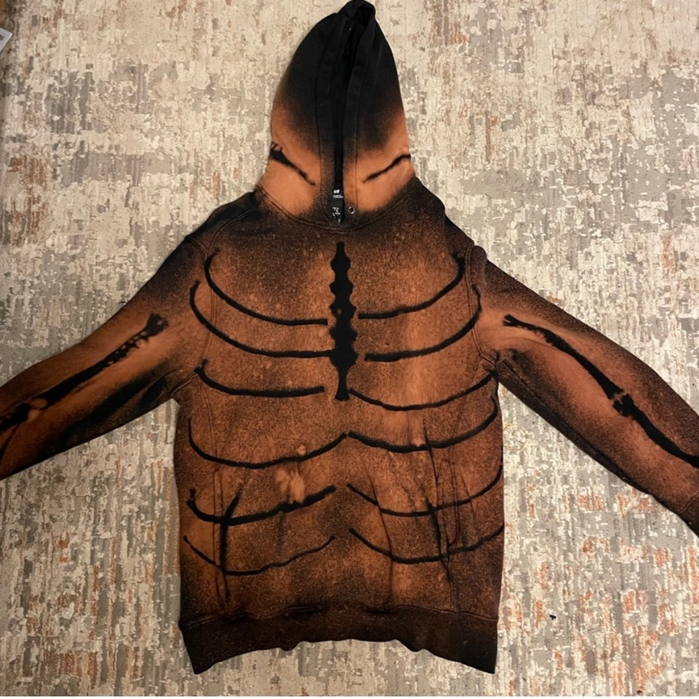 1 of 1 Bone Hoodie - Handmade